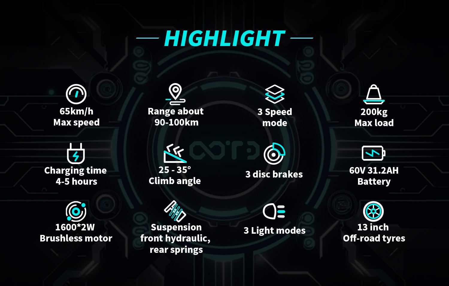 Trottinette électrique OOTD T30 3200W Trottinette électrique OOTD T30 3200W